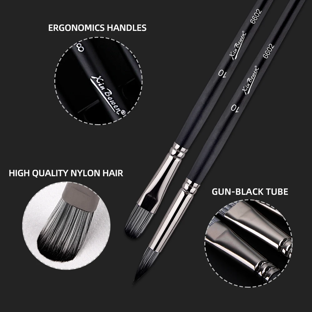 Xin Bowen Fine Gift Paintbrushes With Canvas Bag And Quality Watercolor Oil Painting Artist Brush Set