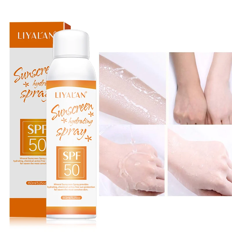 Отбеливающий солнцезащитный крем SPF50 для лица лосьон с молочным блеском Собственная марка уход