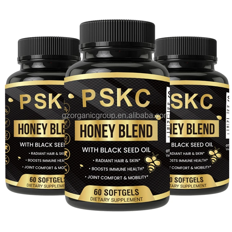 Самые продаваемые продукты 2023 высококачественное органическое масло черного семени и капсулы меда суперантиоксидант для иммунной поддержки