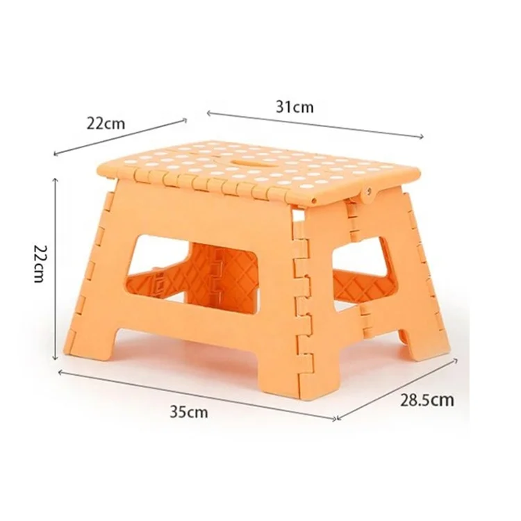 
13inch height non-slip fashion portable small plastic folding child step stool 