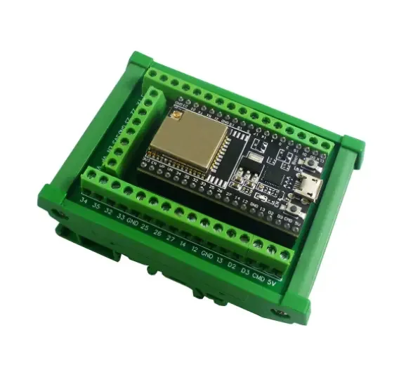 DIN Rail Mount Screw Terminal Block Adapter Board For ESP32S ESP-WROOM-32 DevKitC ESP32 WIFI Dual Core CPU Development Module