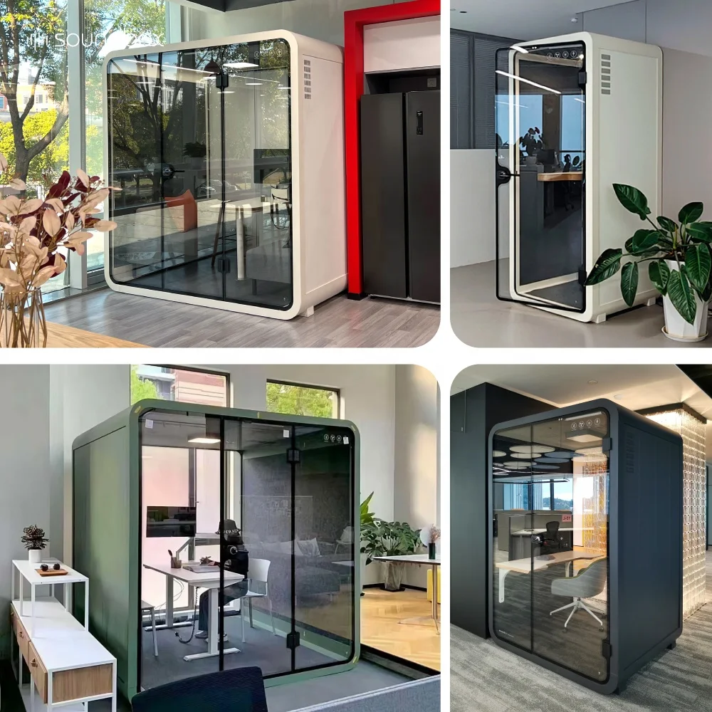Insulation Sound Office Meeting Pod Acoustic Phone Booth Home Sound Proof Office Pod For Office Interview Room Meeting Booth