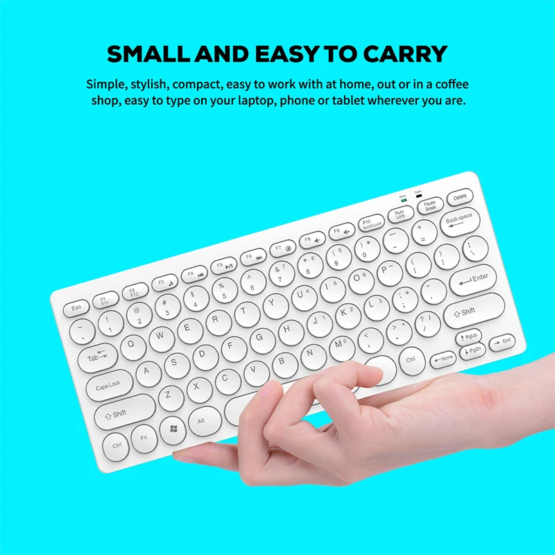 Jertech DK500 Best Seller 2022 Cartoon Blue Spanish Arabic Language Keyboard Office Colorful Wired Mini 60% Keyboards