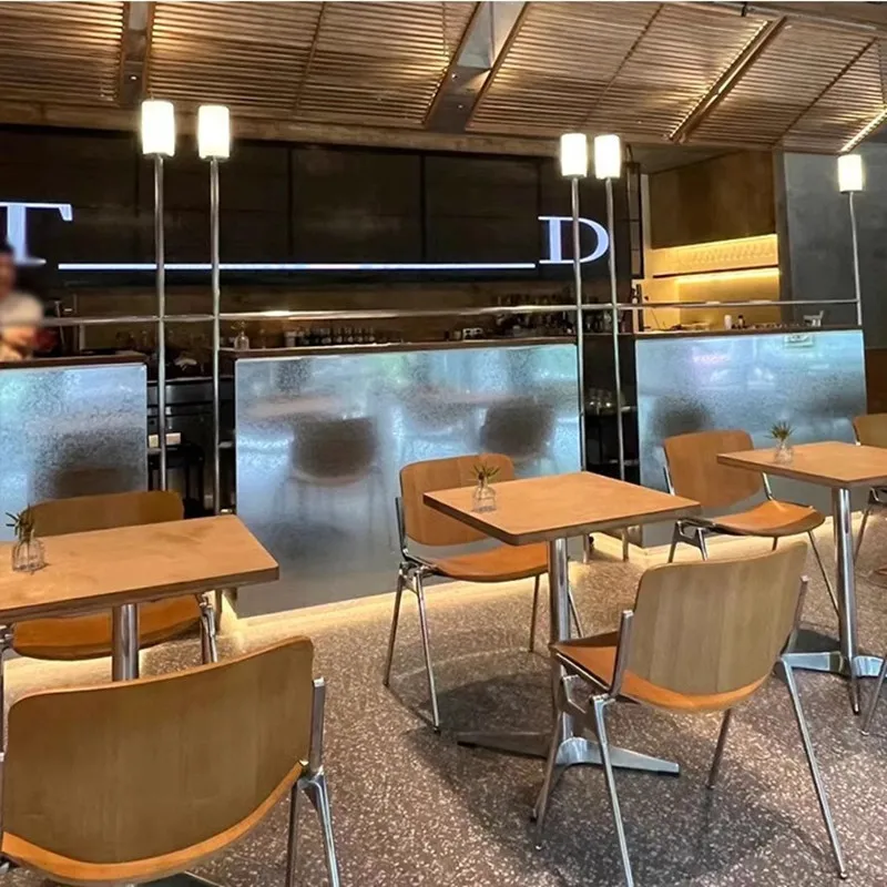 Nordic wood table and chair combination wood cream style round home designer dining table hotel Dining Room restaurant Cafe