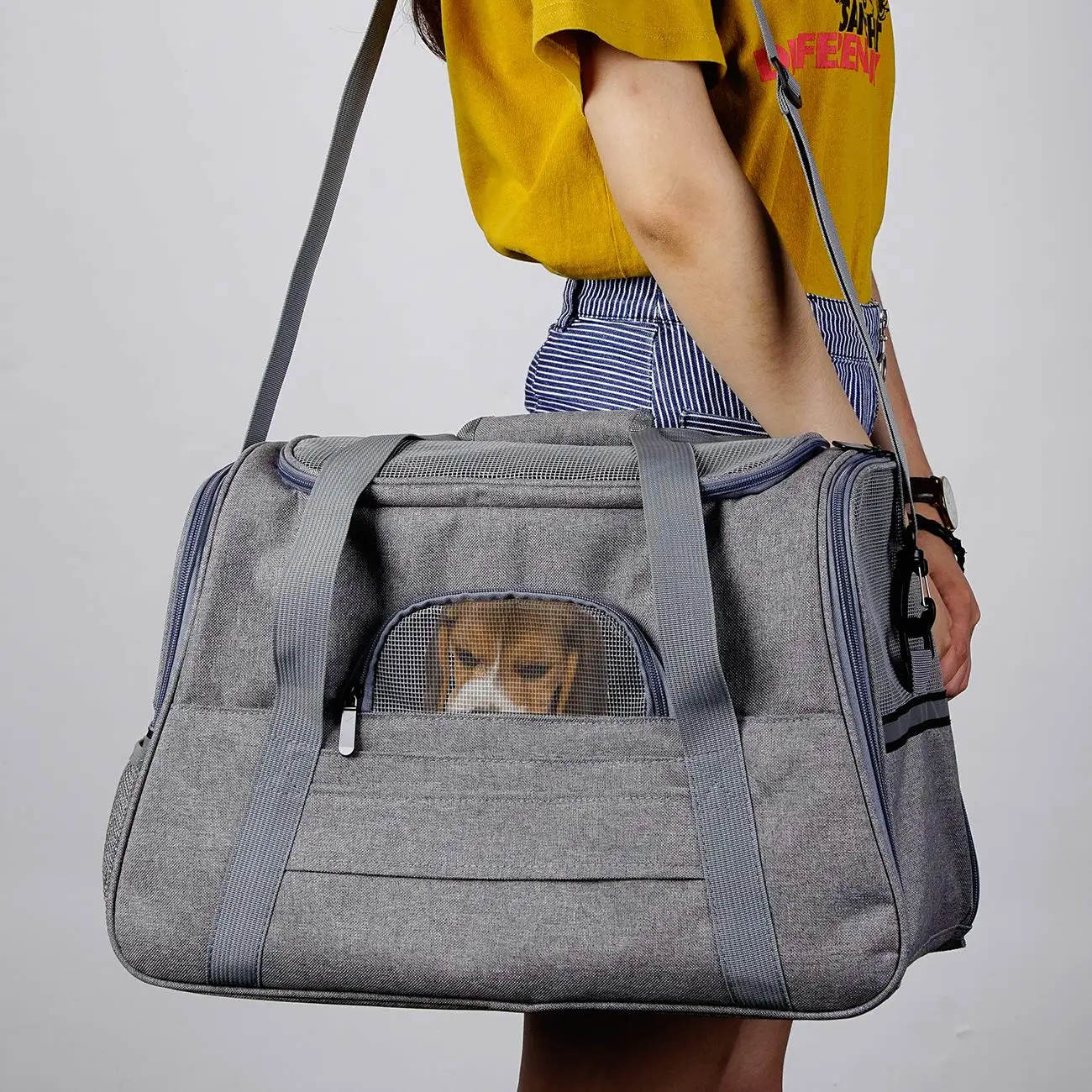Airline Travel Pet Bag Carrier Dog Portable Mesh Outdoor Sling large capacity Pet Cat Dog Carrier Bag Pet carriers