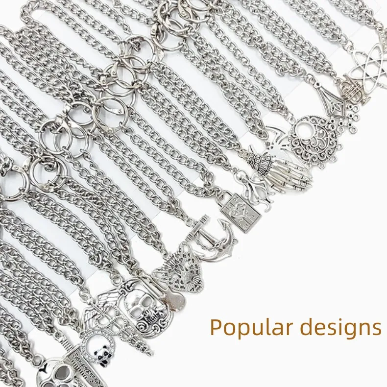 Punk Metal Silver Bling Shoe Chain Charms Shoestrings Ornament Shoelaces Chains Charms DIY Af1 Sneakers Shoes Canvas shoes