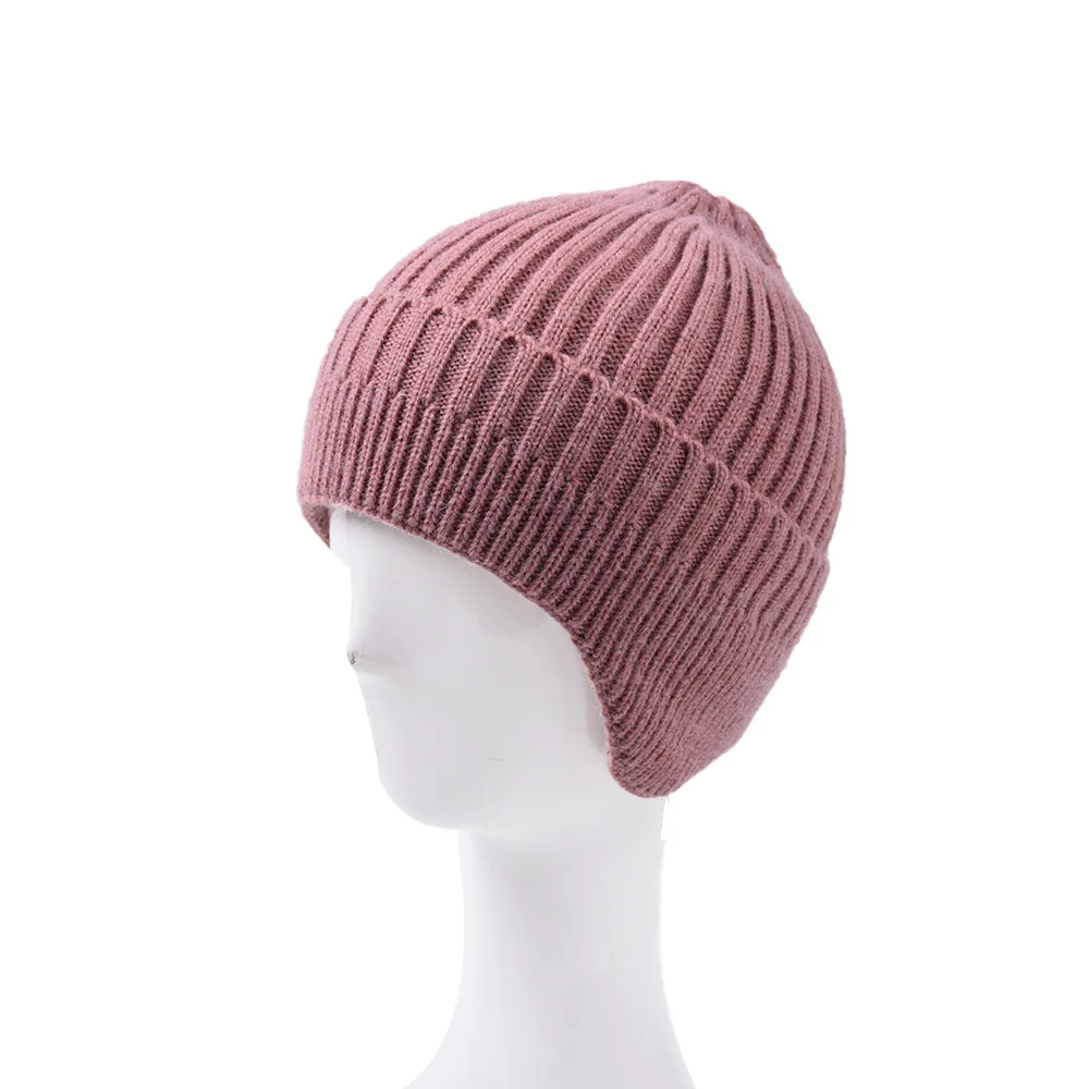 Outdoor Knit Hat Winter Earflap Beanie Warm Winter Hats Cover Ears Skull Watch Cap Beanie Caps for Women Men