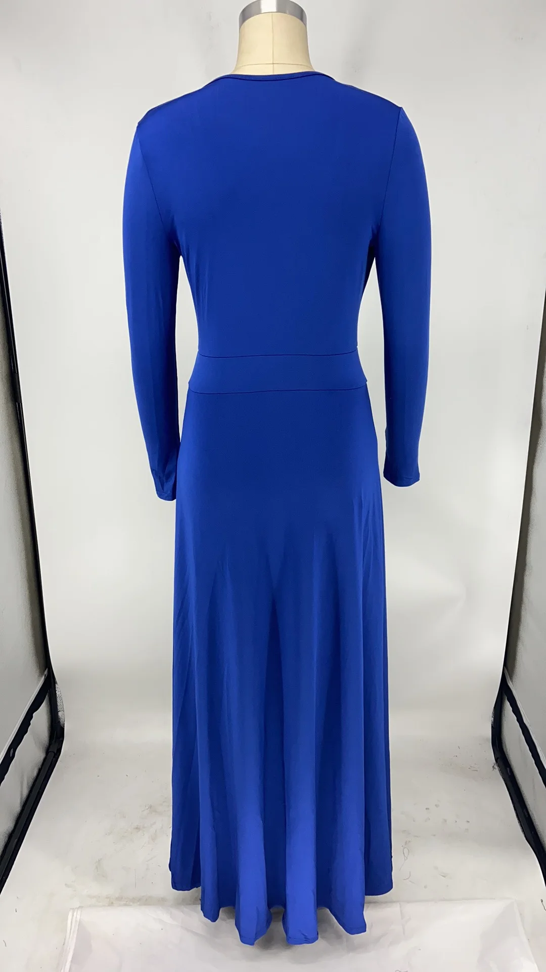 MT40-9265  Hot Selling Sexy Alluring Deep V High Split Evening Gowns Robe Formal Women Long Sleeve Prom Party Dress