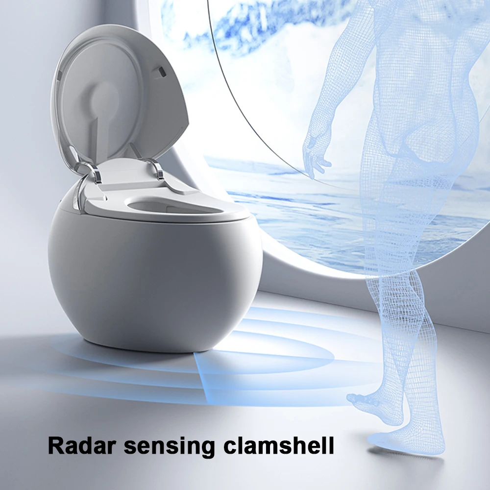 Sanitary ware bath set one piece smart wc egg shape auto intelligent toilet with woman bidet automatic flush