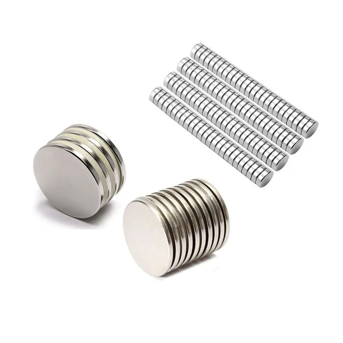 Magnetic Material Low Weight Loss Nickel Plated Disc Neodymium Magnets