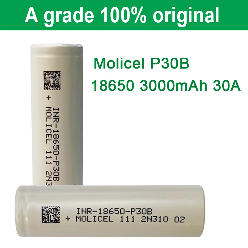 Ультра-Высокая мощность Molicel INR-18650-P30B 3000 мАч 30A литиевая батарея для аккумуляторной батареи