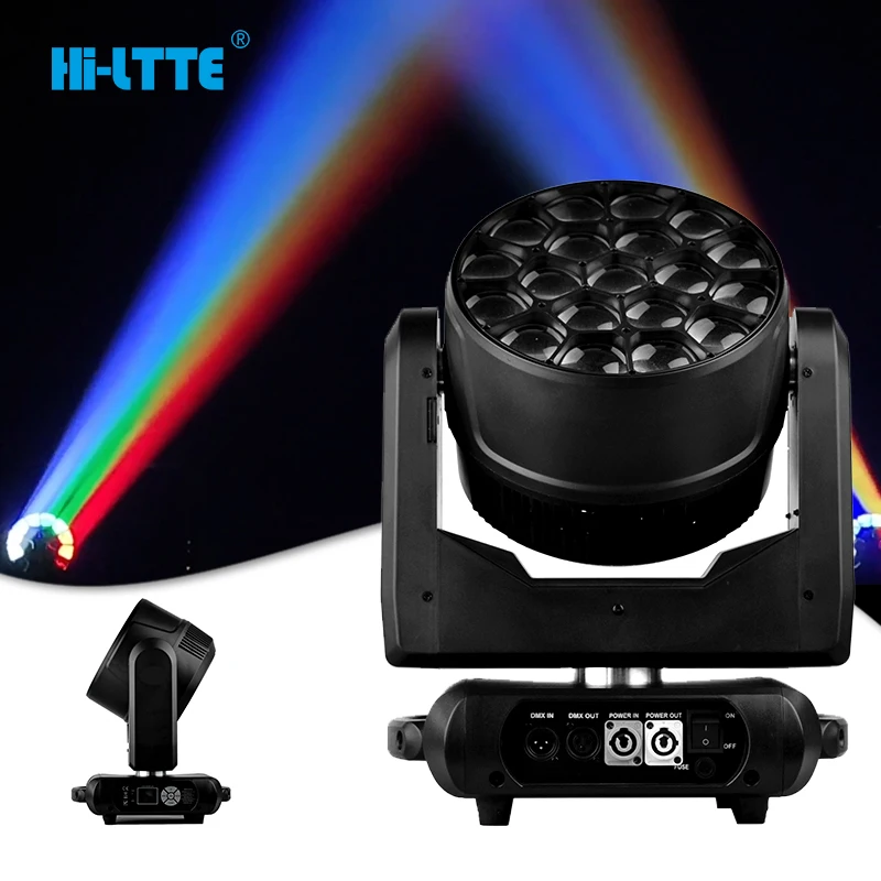 Led RGBW 19*15W 4in1 moving head DMX light night club DJ Stage led bee eyes moving lights mini moving head wash