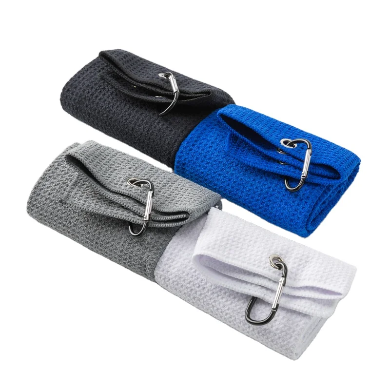Manufacturer Logo Design Golf Towel Custom Golf Towels Microfiber Waffle With Hook