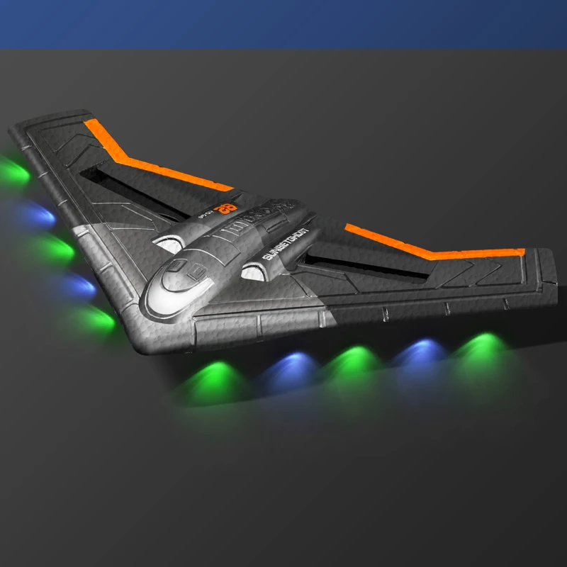 Bemay Toy 2.4GHz Radio Control Aircraft, 2CH Remote Control Ghost Airplane, Indoor and Outdoor Playing Glider Toy for Kids