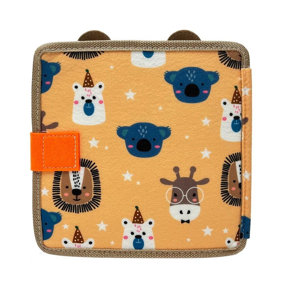 2023 Latest Montessori Toys Busy Board Giraffe Pattern 10 Pages Felt Kids Quiet Busy Book for Toddlers Child 1 2 3 4 years