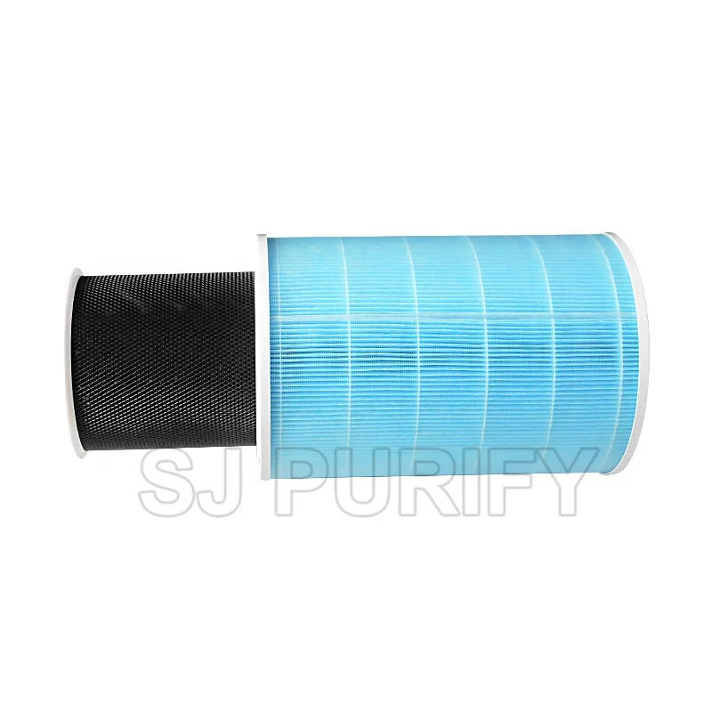 
White nylon mesh filter element activated carbon hepa air filter replacement for XIAO MI JIA air purifier 