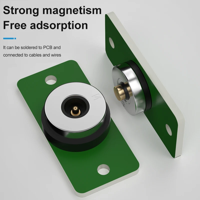 
Magnetic Connector Female And Male Pogo Pin Charging,Thin Round 2 Pin Male SMT PCB Connector For USB Cable 
