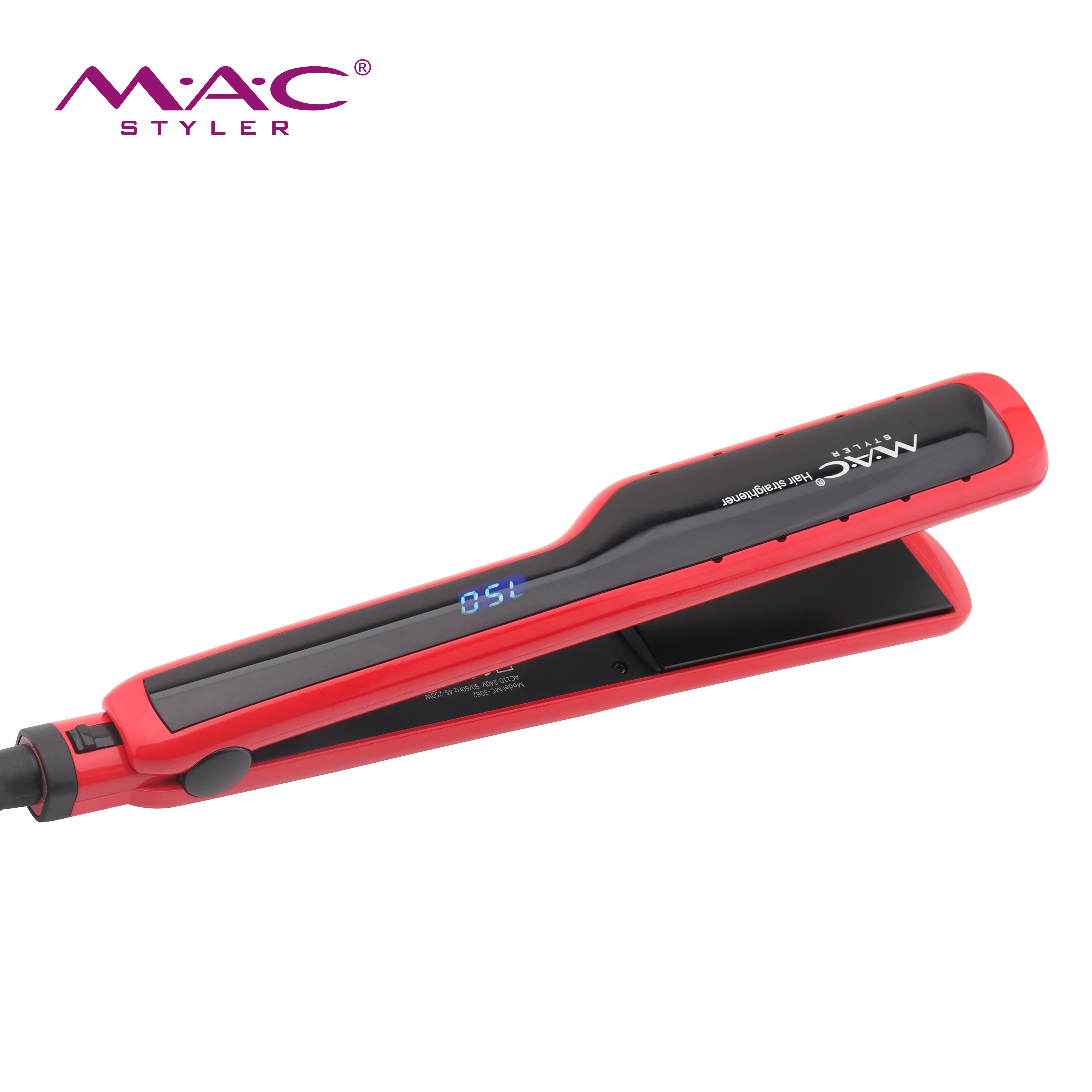 Red Flat Iron Hair Straightening MachineBest selling hair straighter new design fast ceramic coating electric hair straightener