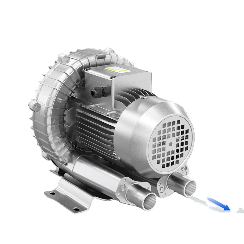 380V high pressure ring fan vacuum air pump high pressure air blower 3.8kw industrial material suction fuel