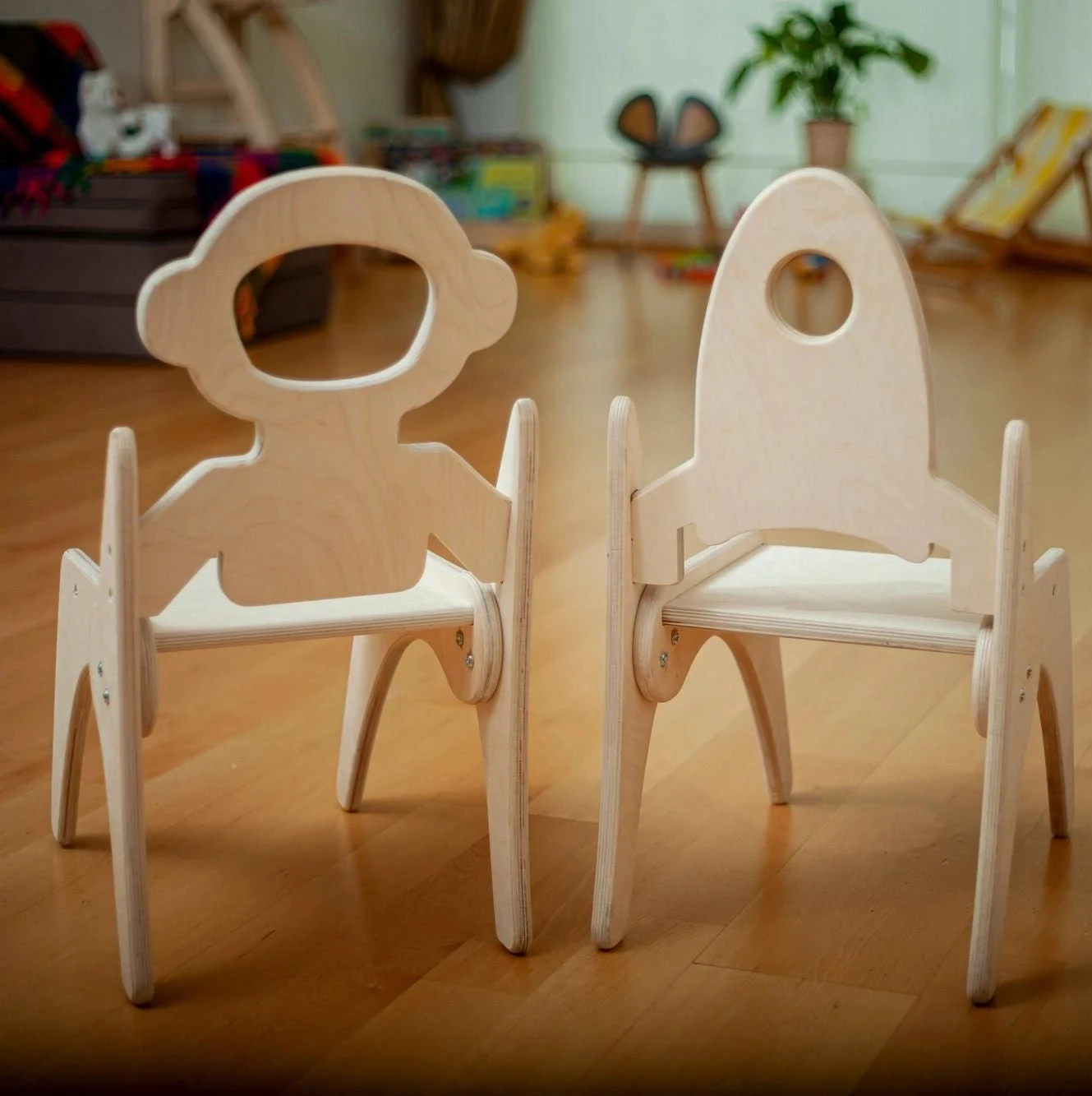 202408 Baby furniture Wooden Kids Chair and Table Set Handmade Toddler Furniture Montessori Kids Table and Chair Set