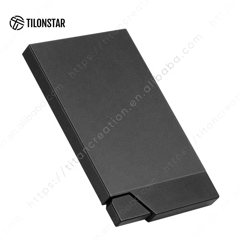 Customized Logo New Patented Quick Hold 8 Cards Access RFID Blocking Slim Aluminum Metal Pop Up Wallets Credit Card Holder