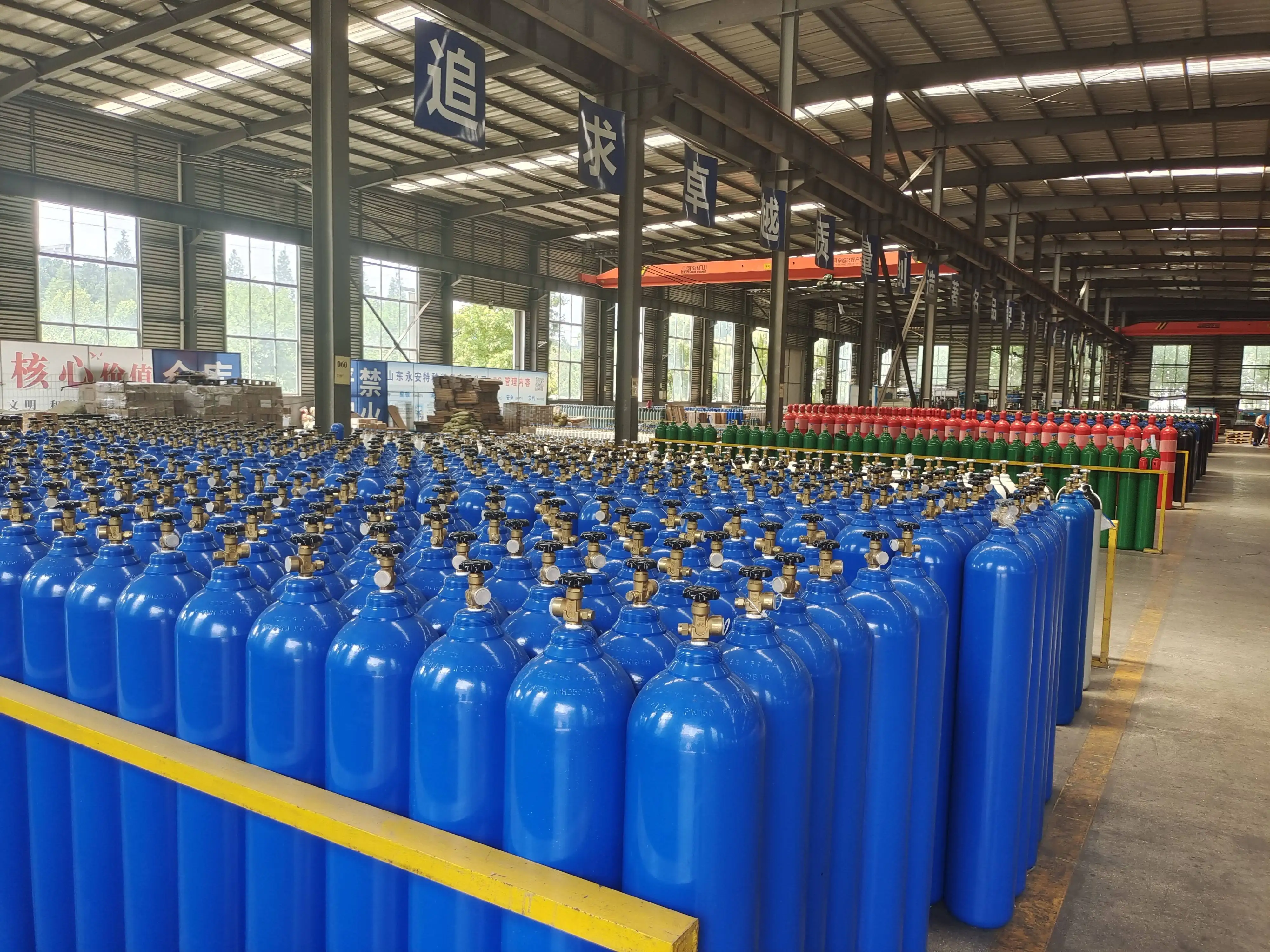 High Pressure Seamless Steel 40L Oxygen Argon Hydrogen Helium N Lpg Gas Nitrogen Gas Cylinder For Sale