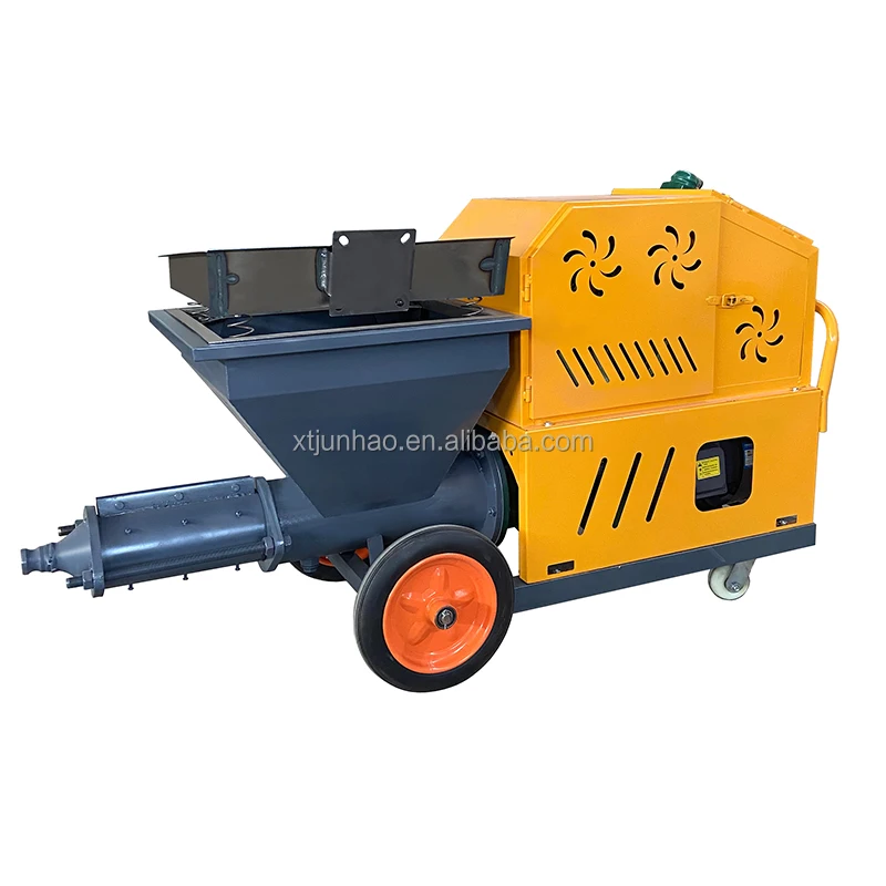 High quality cement mortar spraying machine cement plaster machine with automatic control box large hopper