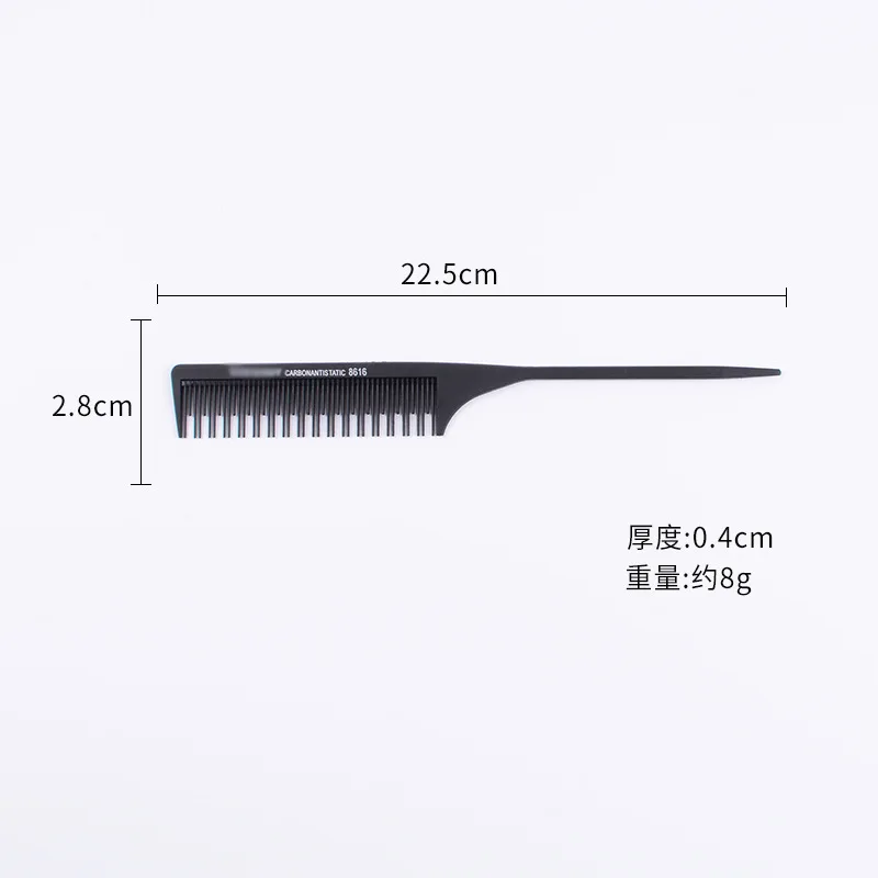 Factory Metal Hair Comb Steel Haircutting Combs Detangling Hairstyling Straightening Section Comb Barber Accessories