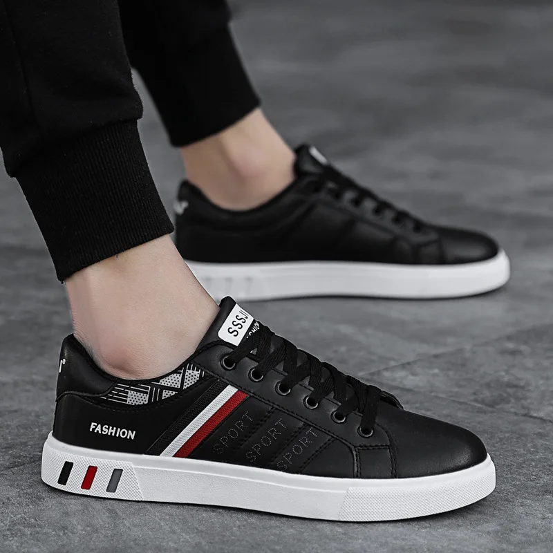 Low Price Flat Mens Sneakers, Casual Walking Style Simple Shoes