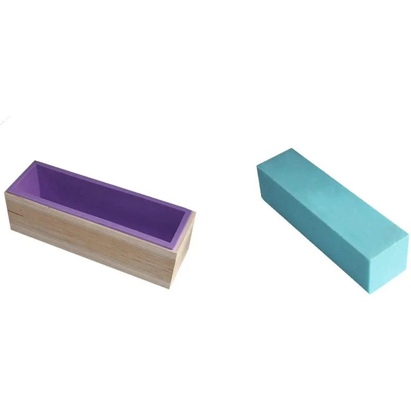 Customizable Color Wooden Covers for Homemade 42oz Soap Produce Silicone Soap Loaf Molds Wood Box