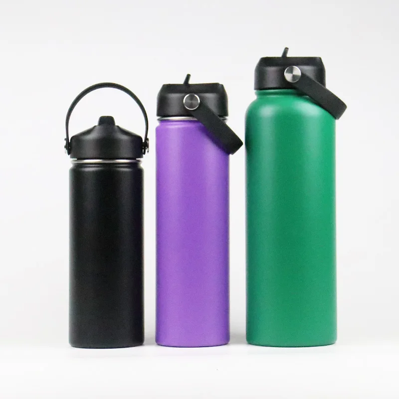 2024 Hot Sell Water Bottles for Kids Drinking Bottle Stainless Steel Double Wall Children Wide Mouth Bottle Custom Logo
