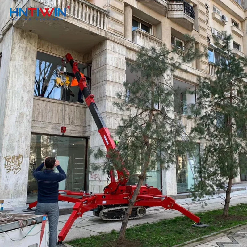 Chinese factory HNTIWIN low price 2tons 3tons 5tons 8tons mini small spider crane for construction works