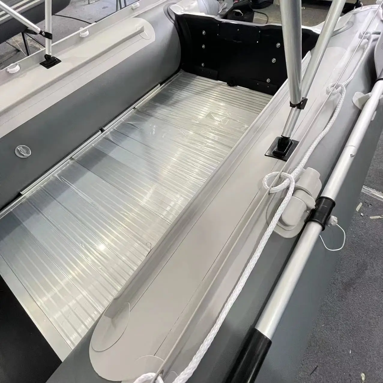 Commercial Hovercraft Inflatable Boat/ Portable Pvc Boat With Tent And Wheel