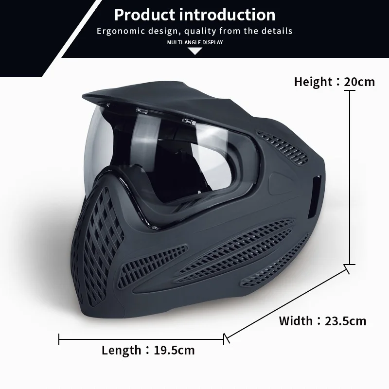 ZL-7-1 Breathable Face Protective Mask Tactical Outdoor Sport Full Face Mask with Goggles