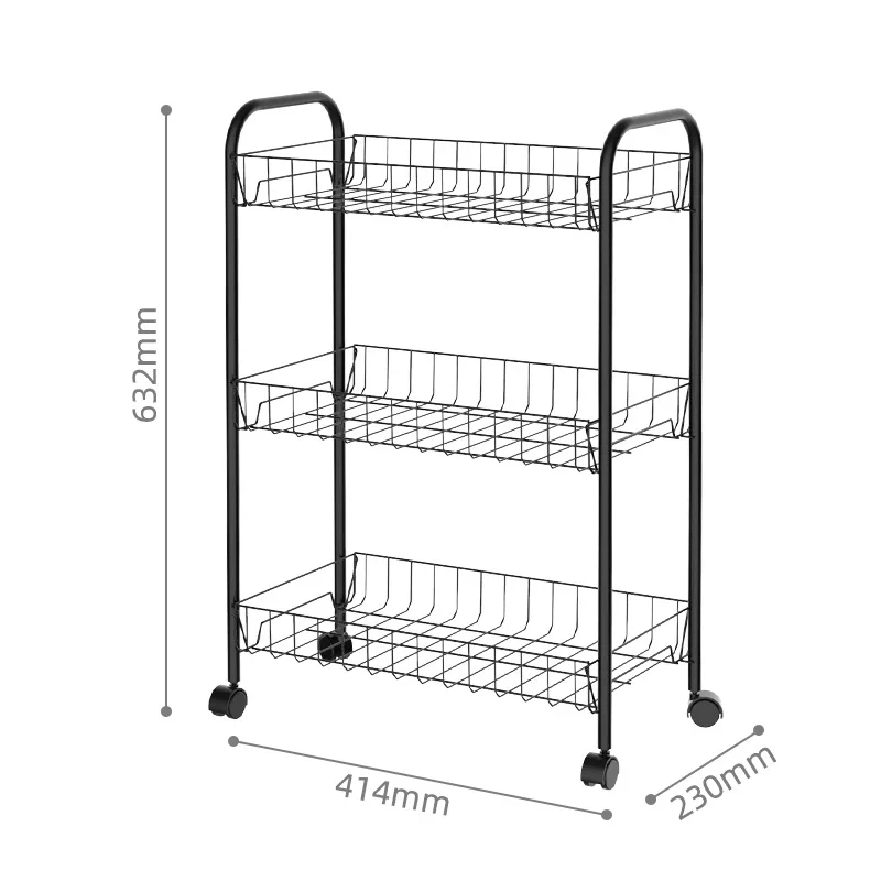 Clip Narrow Shelves Removable Living Room Kitchen Storage Shelves Refrigerator Side Snacks and Toys Storage Racks