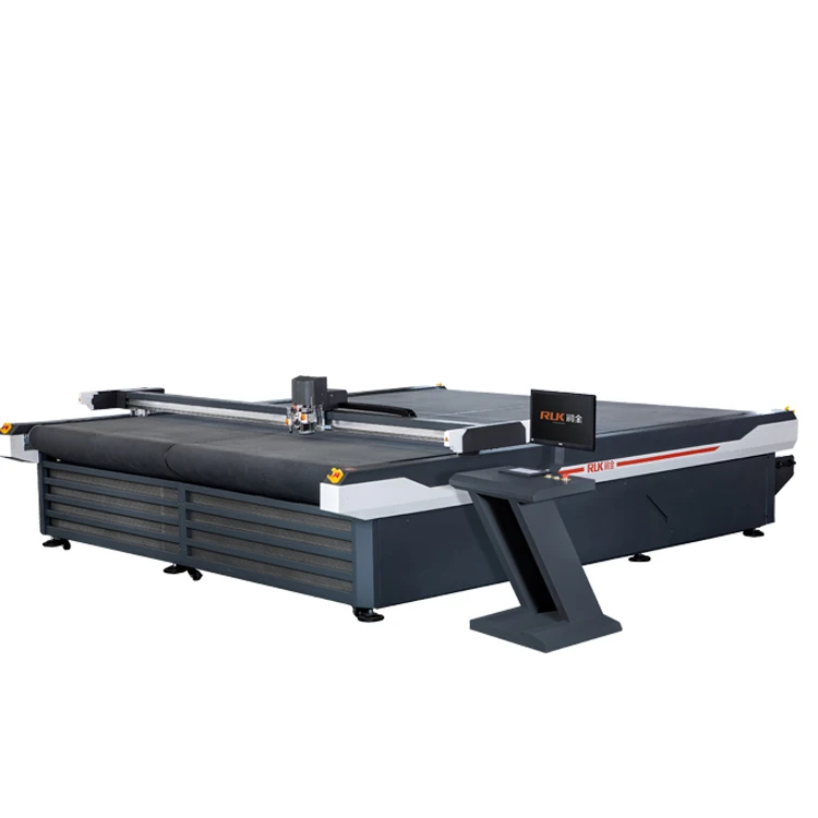 RUK flatbed ccd contour cutting machine fiberglass cutting cnc flatbed cutter