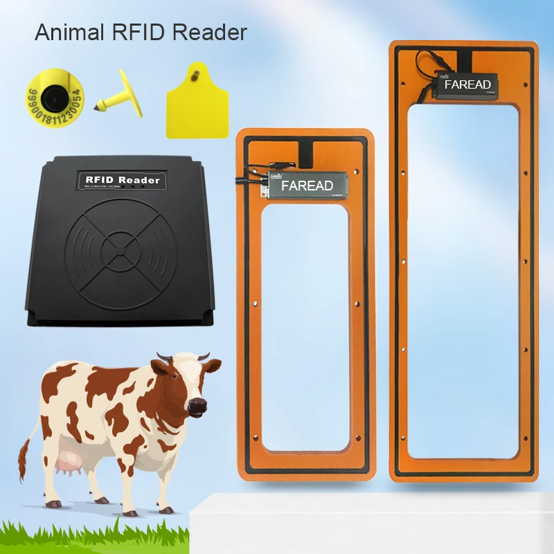 Большой стационарный панельный считыватель HDX FDX Ушная бирка RFID антенна станция кормления коров для лошадей и скота