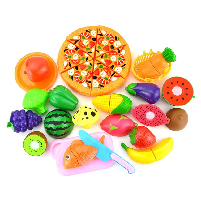 Wholesale Custom Safety Kid Home Mini Pretend Play Kitchen Fruit Toys Early Learning Educational Food Toys Cooking Set For Girls