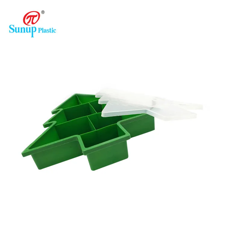 Christmas Tree Shaped Household Container Plastic Organizer Storage Box
