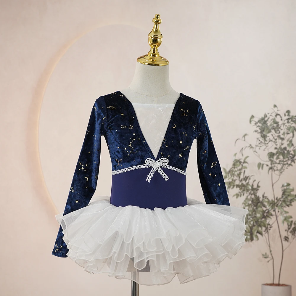 Wholesales custom colors cheap price long sleeves designer dance costume purple gymnastic ballet leotard