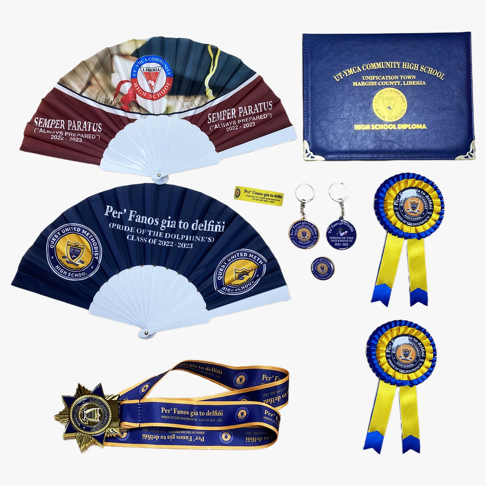 School Souvenir Custom Medal Certificate Cover Gift Key Chain Graduation Alma mater Gift School corsage Medal