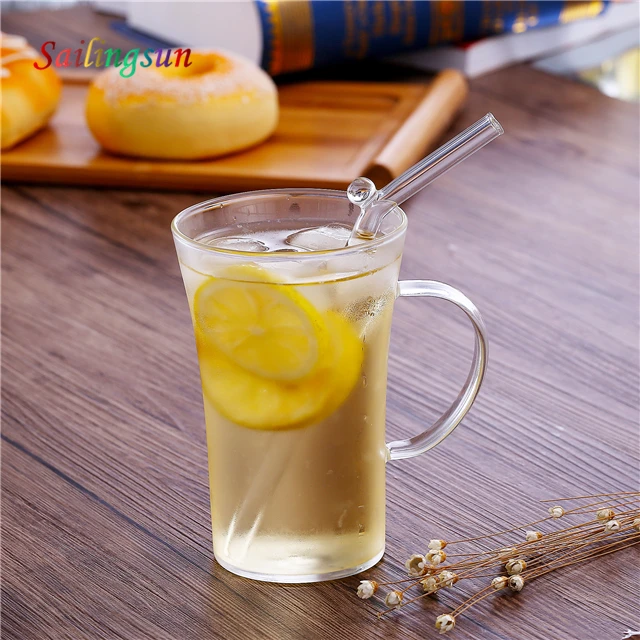 Dishwasher custom fancy with handle thermo glass hot juice coffee mug