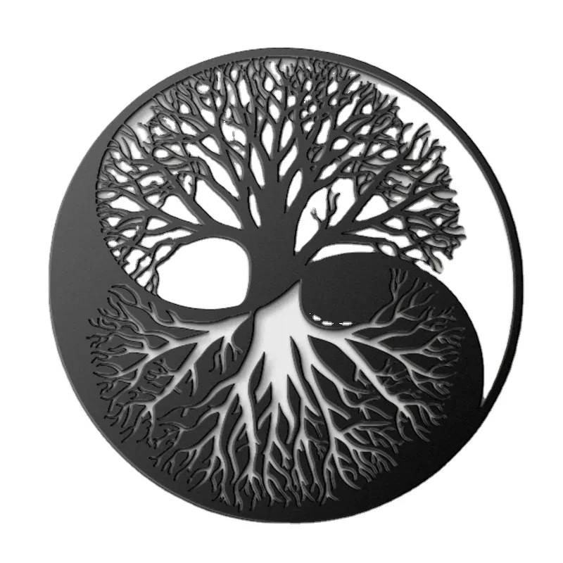 Popular Tree of life silhouette Black metal art wall decor