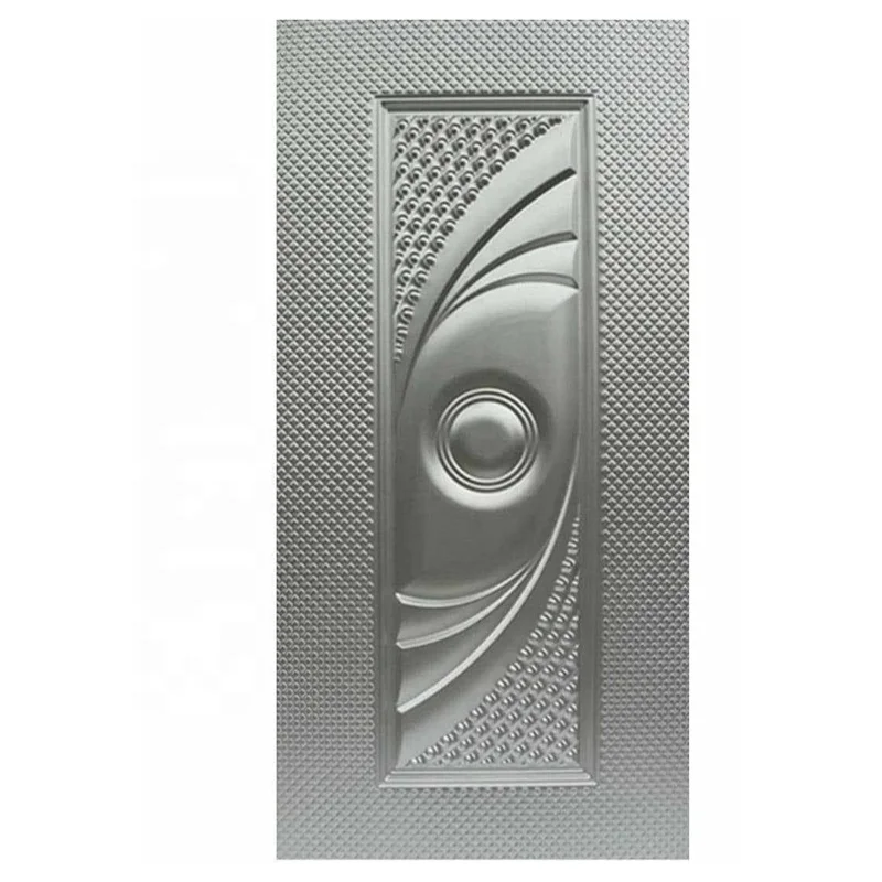 Steel door skin cold-rolled plate iron sheet embossed door panel factory anti-theft door storefront