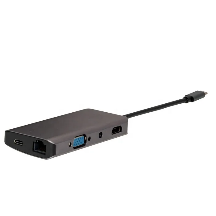  Алюминиевый компьютер USBC Thunderbolt 3 USB-концентратор 0 9 портов высокомощное зарядное устройство Multi C адаптер для Macbook сделанный на