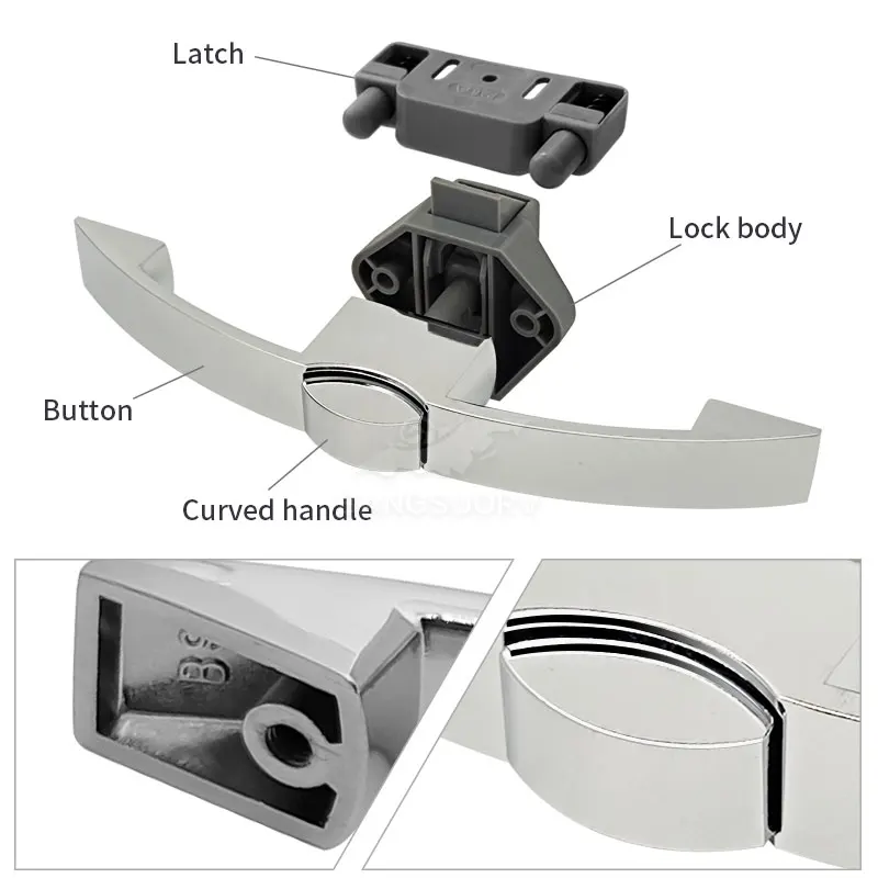 High quality caravan zinc alloy lock camperhouse  cabinet locks cabinet handle