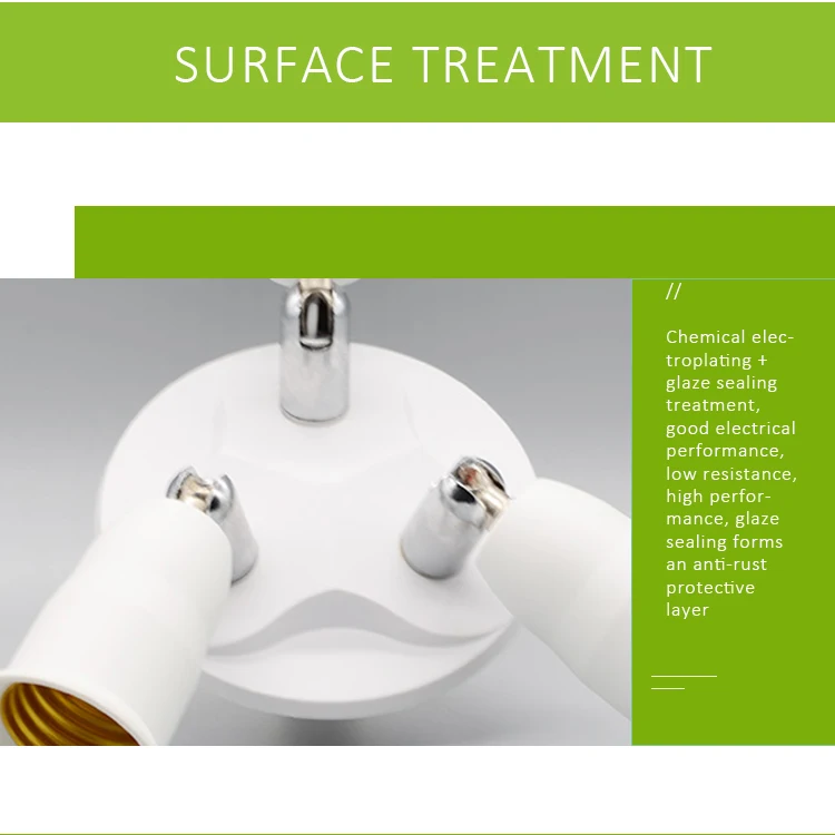 Вращающийся на 360 градусов кронштейн лампы E27 в регулируемое распределительное основание преобразователя