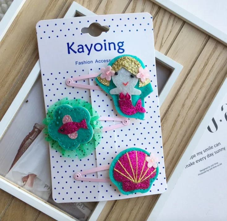 
under the sea hair clips girls felt hair clips baby mermaid hair clips 