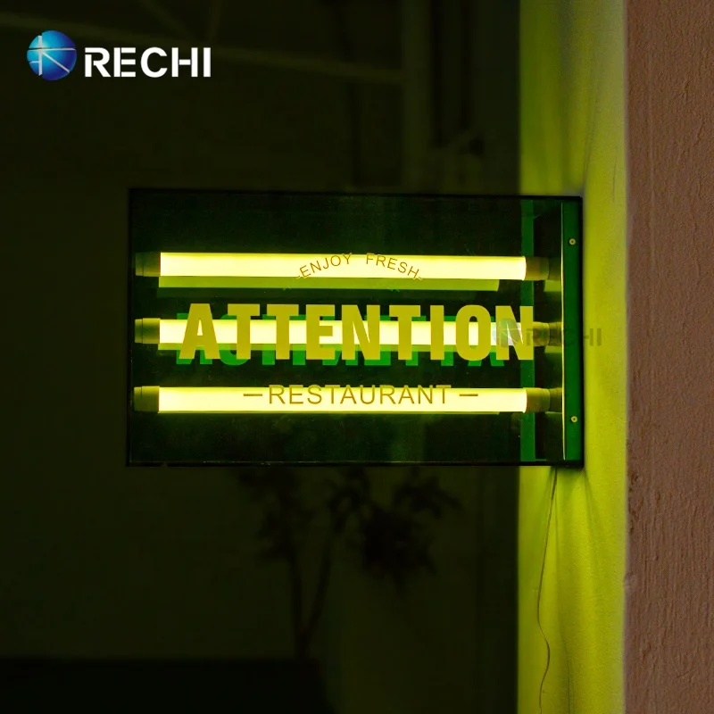 RECHI Illuminated Outdoor Shop Front Light Box Signage Acrylic LED Light Box Sign For Store Advertising Light Box Sign