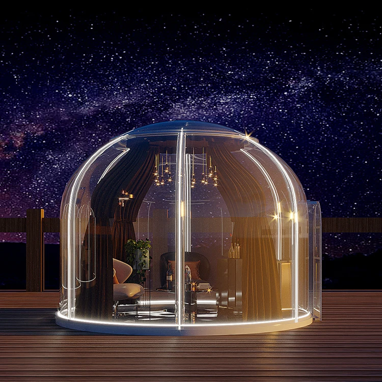 Pink Inflatable Bubble House Chinese Plastic Igloo Outdoor Garden Bubble House Transparent For Restaurant Houses Bubble